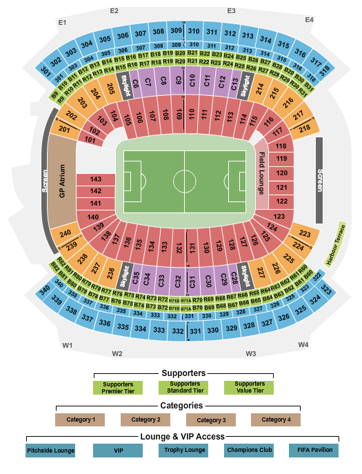 Gillette Stadium World Cup Seating Chart