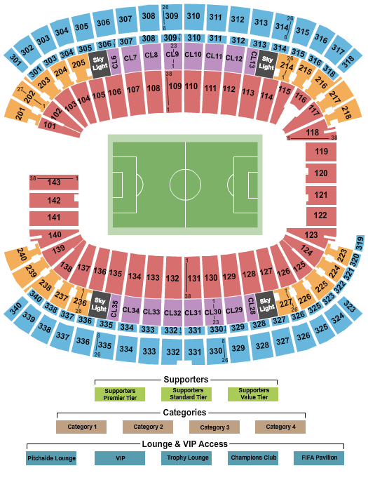Gillette Stadium World Cup Seating Chart